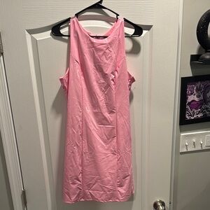 Fashion Nova Pink sleeveless Faux Leather Mini Dress